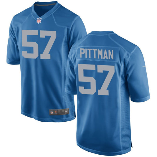 Anthony Pittman Detroit Lions Nike Throwback Game Jersey - Blue