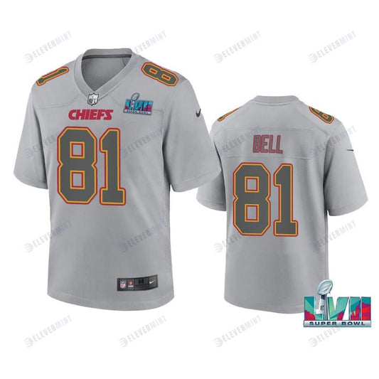 Blake Bell 81 Kansas City Chiefs Super Bowl LVII Youth Atmosphere Game Jersey - Gray