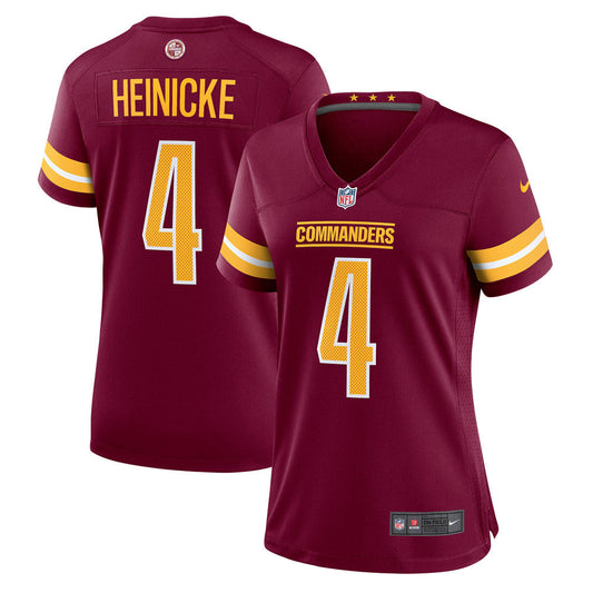 Women's Washington Commanders Taylor Heinicke Player Game Jersey Burgundy