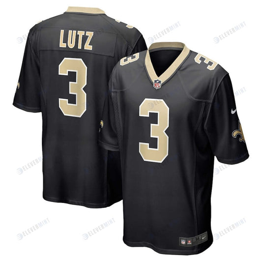 Wil Lutz 3 New Orleans Saints Men's Game Jersey - Black