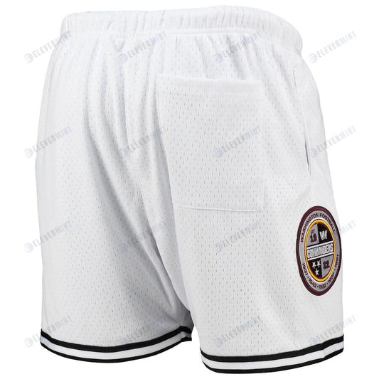 Washington Commanders Logo Team White Mesh Shorts - Men