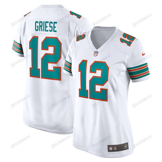 Bob Griese 12 Miami Dolphins Women Retired Jersey - White