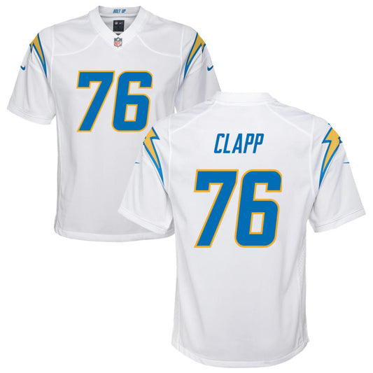 Will Clapp Los Angeles Chargers Nike Youth Game Jersey - White