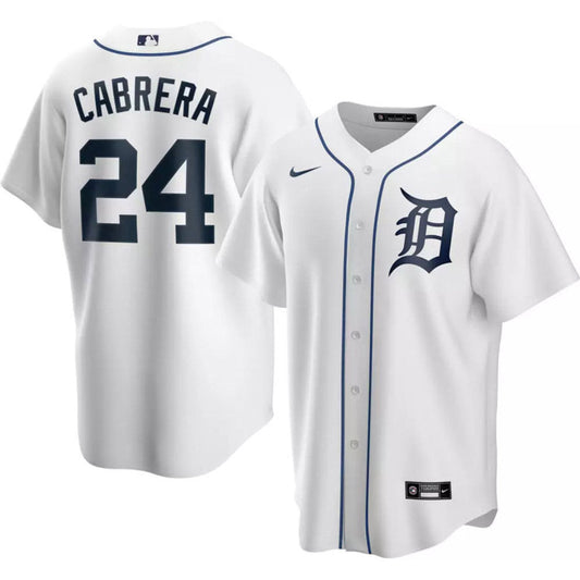 Youth Detroit Tigers Miguel Cabrera Cool Base Replica Home Jersey - White