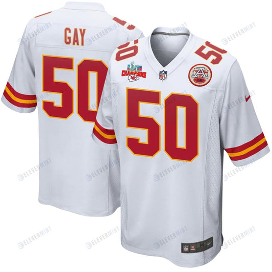 Willie Gay 50 Kansas City Chiefs Super Bowl LVII Champions 3 Stars Men Game Jersey - White