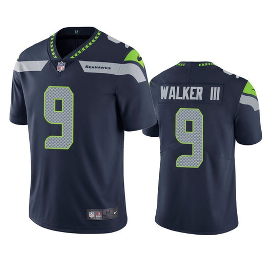 Youth Seattle Seahawks Kenneth Walker III Vapor Jersey - Navy