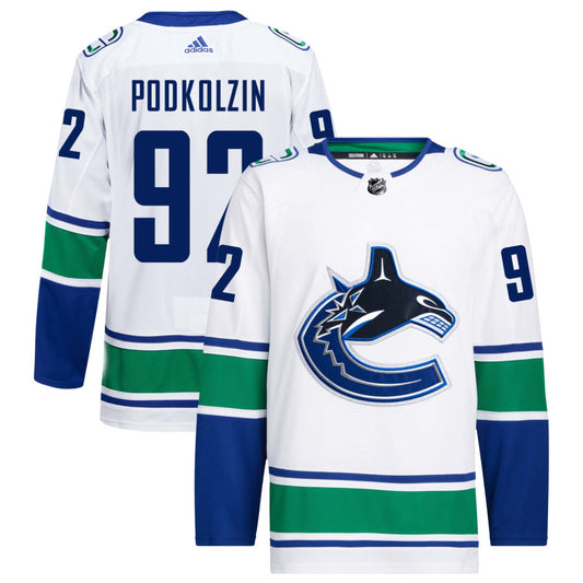 Vasily Podkolzin Vancouver Canucks adidas Away Primegreen Authentic Pro Jersey - White