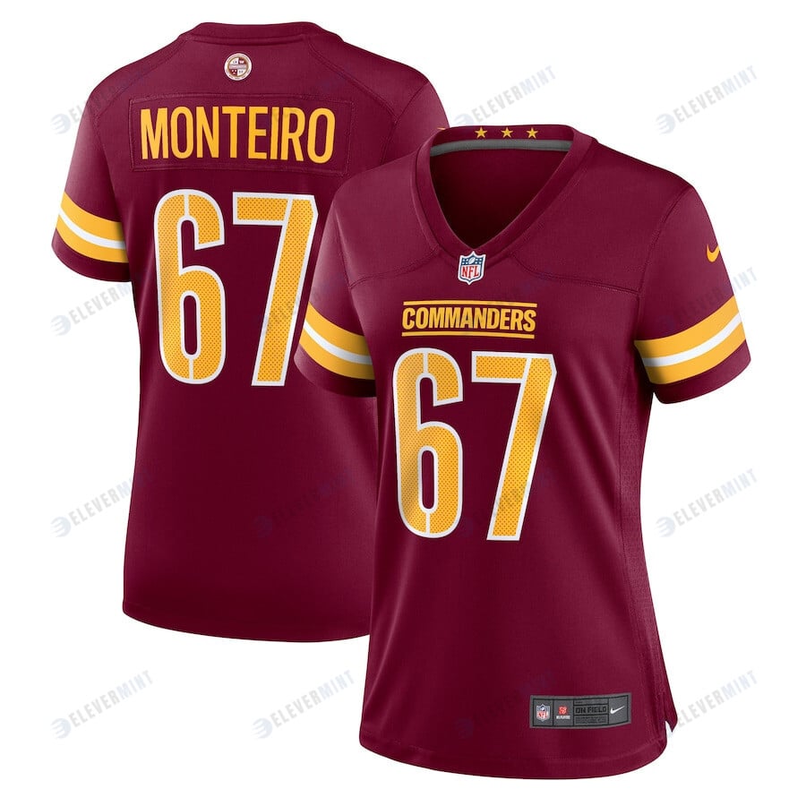 Aaron Monteiro 67 Washington Commanders Women Game Jersey - Burgundy