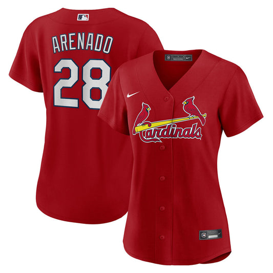 Women's St. Louis Cardinals Nolan Arenado Alternate Player Jersey - Red