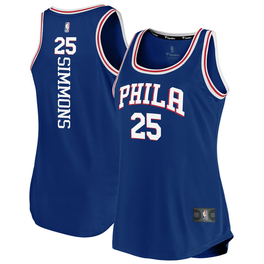 Ben Simmons Philadelphia 76ers Fanatics Branded Women's 2019/20 Fast Break Team Tank Jersey - Icon Edition - Royal