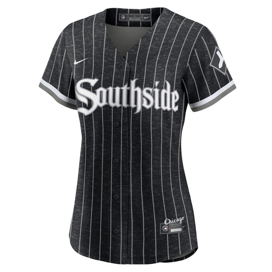 Women's Yoan Moncada Nike White Sox City Connect Replica Jersey - Black