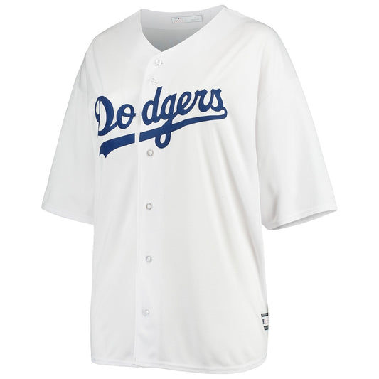 Women's Clayton Kershaw Profile Dodgers Plus Size Replica Jersey - White