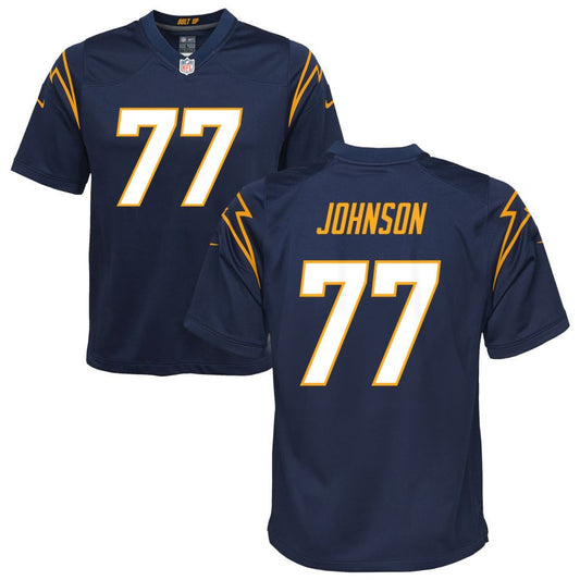 Zion Johnson Los Angeles Chargers Nike Youth Alternate Game Jersey - Navy