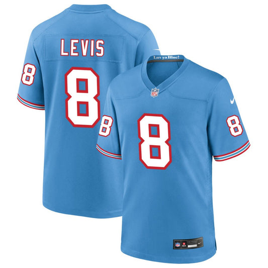 Will Levis Tennessee Titans Nike Oilers Throwback Game Jersey - Light Blue