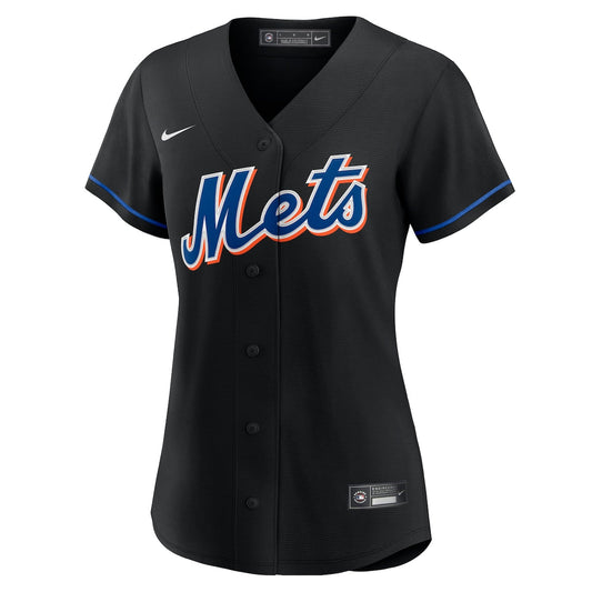 Women's Francisco Lindor Nike Mets 2022 Alternate Replica Jersey - Black