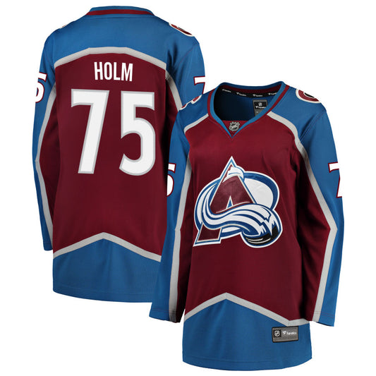 Arvid Holm Colorado Avalanche Fanatics Branded Women's Home Breakaway Jersey - Maroon