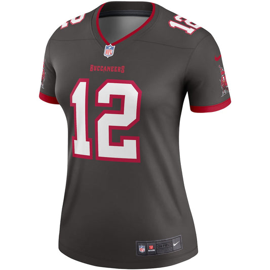 Women's Tom Brady Nike Buccaneers Legend Jersey - Grey