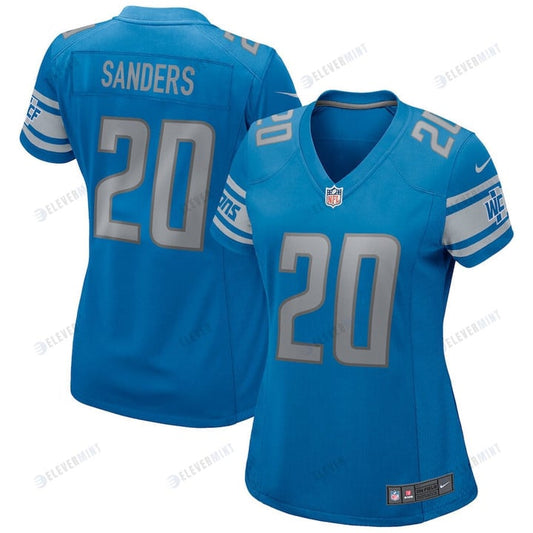 Barry Sanders 20 Detroit Lions Women Game Retired Jersey - Blue