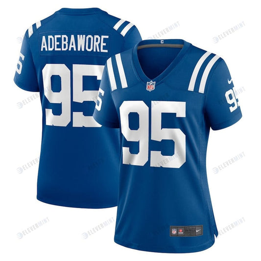 Adetomiwa Adebawore 95 Indianapolis Colts Women Team Game Jersey - Royal