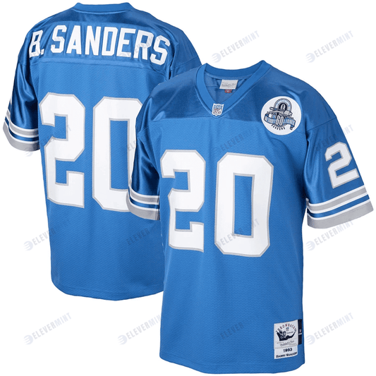 Barry Sanders 20 Detroit Lions Mitchell & Ness 1993 Throwback Retired Player Jersey - Blue