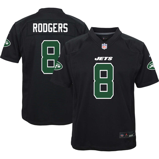 Aaron Rodgers New York Jets Nike Youth Game Jersey - Black