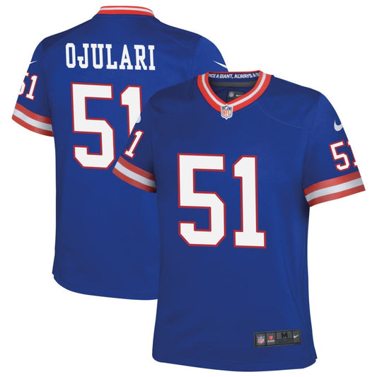 Azeez Ojulari New York Giants Nike Youth Classic Game Jersey - Royal