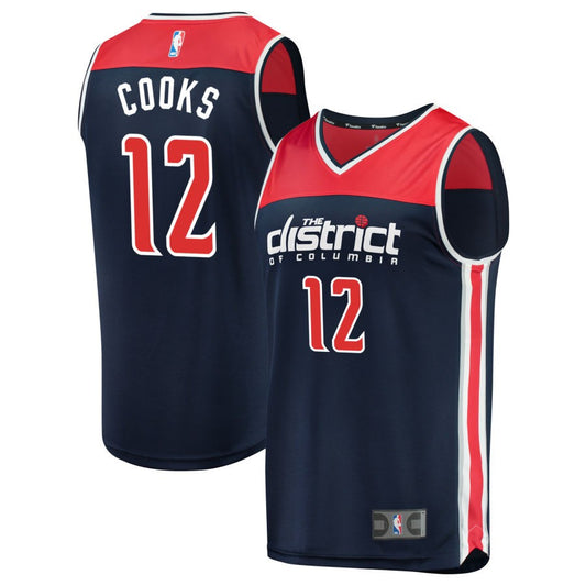 Xavier Cooks Washington Wizards Fanatics Branded Fast Break Replica Jersey Navy - Statement Edition